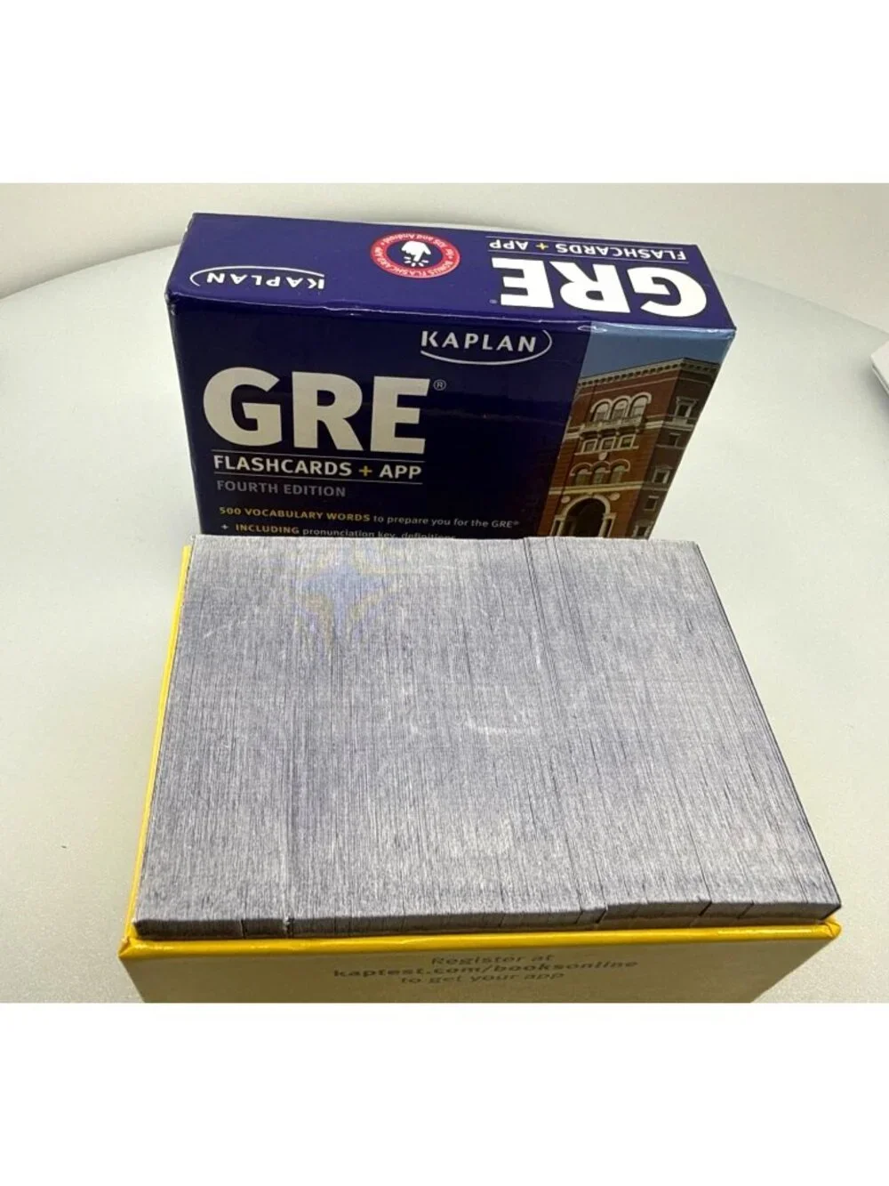 Kaplan GRE Flashcards + App 4th Edition 500 Vocabulary Words Study Prep Box Set